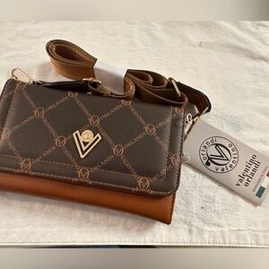 Orlandi Valentino Brown Crossbody Bag